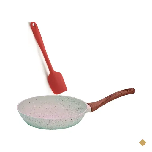 Frigideira Indução rev. ceramico  24 cm- Marmore - espatula