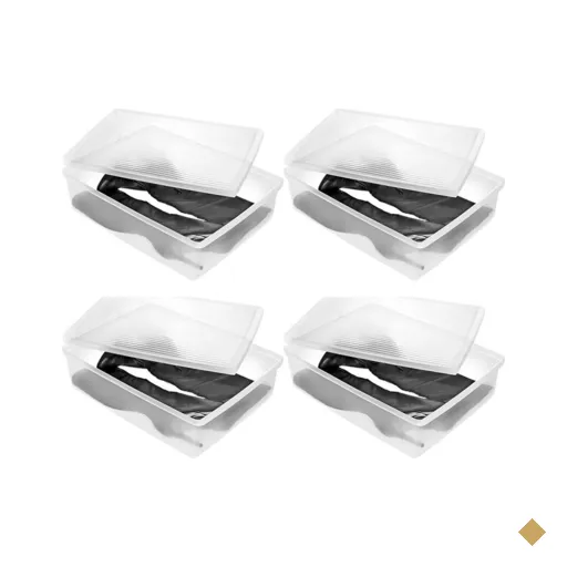Kit 4 Caixas para Botas Cano Longo Ordene Organizadoras Transparentes com…