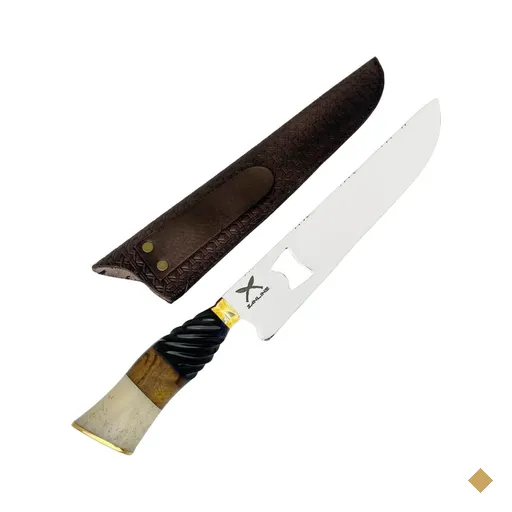 Faca Artesanal 10' Churrasco Abridor Garrafas Cabo Misto Inox 420c Madeira Osso…