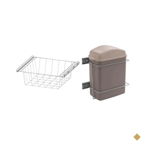Kit Gaveta Aramada Fruteira 28x31cm Lixeira Deslizante Cozin