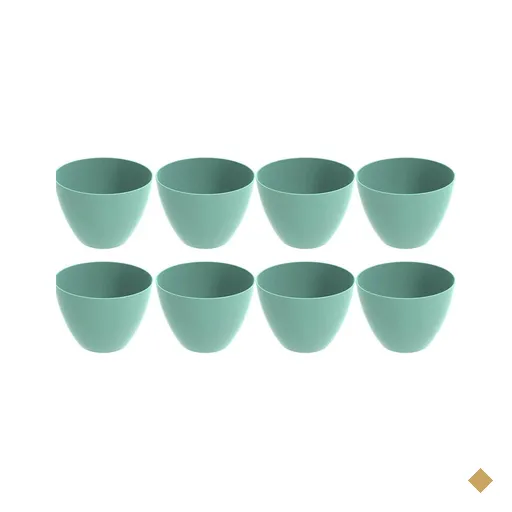 8 Tigelas Redonda Grande 6,2L Verde Menta Crippa Servir Salada Frutas Pratos…