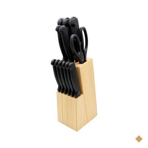 Conjunto de 11 facas mais Tesoura e Cepo cozinha churrasco