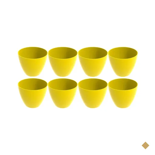 Kit 8 Tigelas Redondas Grandes 6,2L Amarelas Bowls Plásticos Servir Salada…