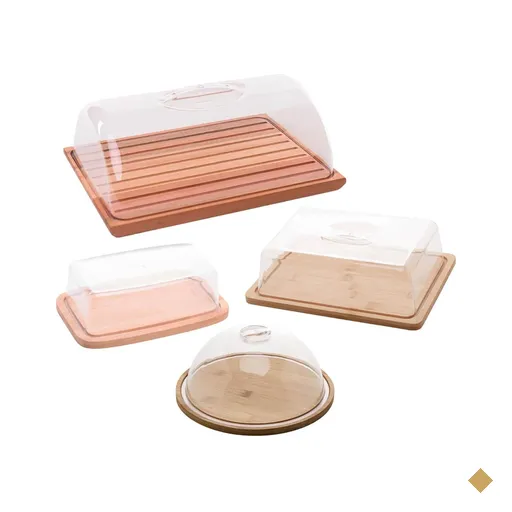 Kit Porta Pães Queijeira Manteigueira Porta Bolo Tampa Mesa Posta Café Manhã