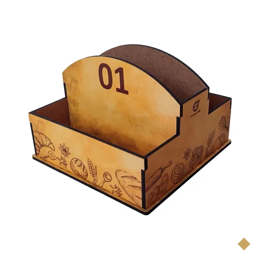 25 Porta Guardanapos e Sachês de Mesa MDF Pães para Padaria Confeitaria 1 ao…