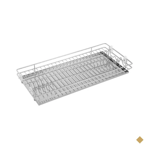 Escorredor de Louça Inox com Bandeja 26x41x8,5cm Pia ou Armário Masutti