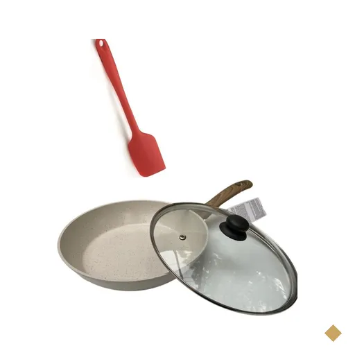 Frigideira Indução ceramico 22 cm Marmore - espatula e tampa
