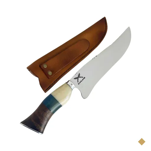 Faca Picanheira Curva 8' Inox Artesanal Cabo Madeira Resina Cortes Carne…