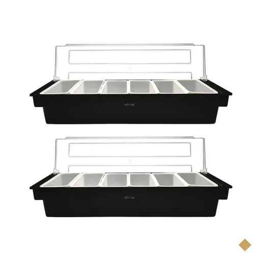 Kit 2 Porta Condimentos Profissional 6 Divisórias Weck Organizador Frutas…