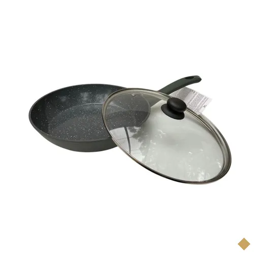 Frigideira Indução rev. ceramico Jade com tampa de vidro
