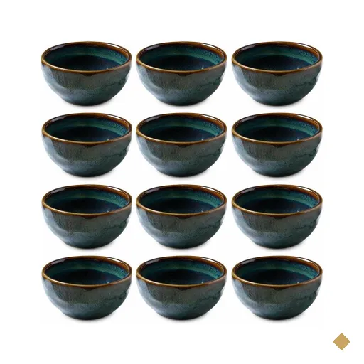 Kit 12 Ramequins 50ml Cerâmica Orgânico Oceano Molheiras Porto Brasil…