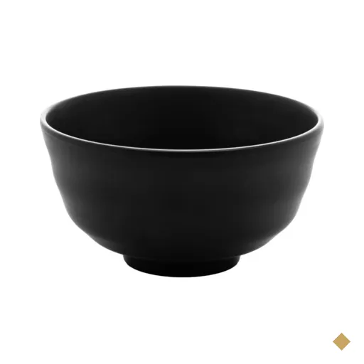 Kit 50 Bowls Melamina 11,5x6cm Tóquio Lyor Preto 350ml Restaurante Sushi