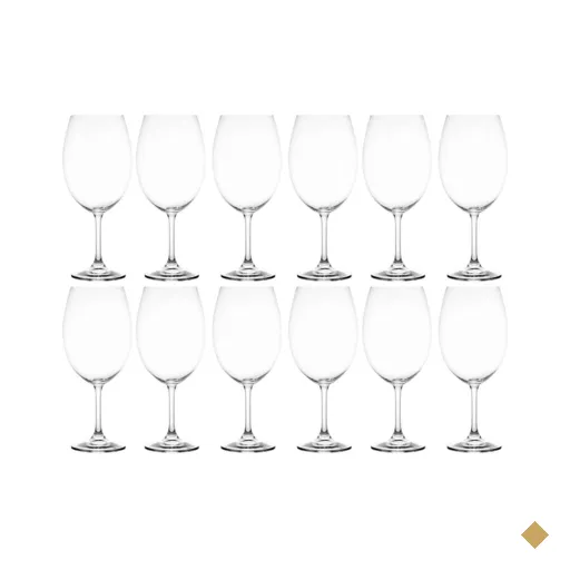 Conjunto 12 Taças de Vinho Tinto 580ml Cristal Degustação Lyor Sommelier…