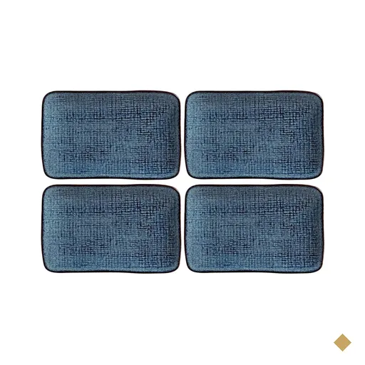 Conjunto 4 Travessas Cerâmica Porto Brasil 27x16cm Titanium Servir Sushi…