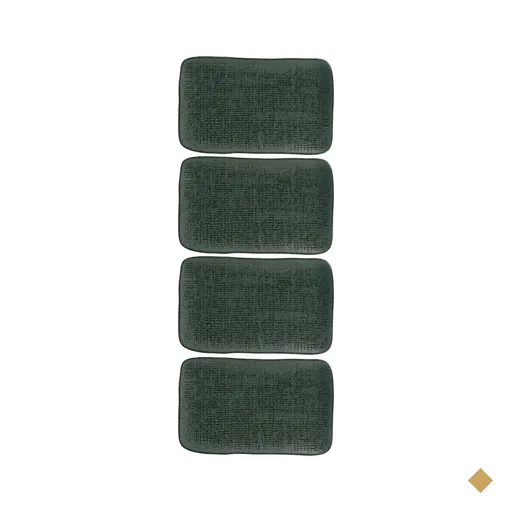 4 Prato Sushi Travessas Cerâmica Juta 27x16cm Verde Marinho Sashimi Porto…