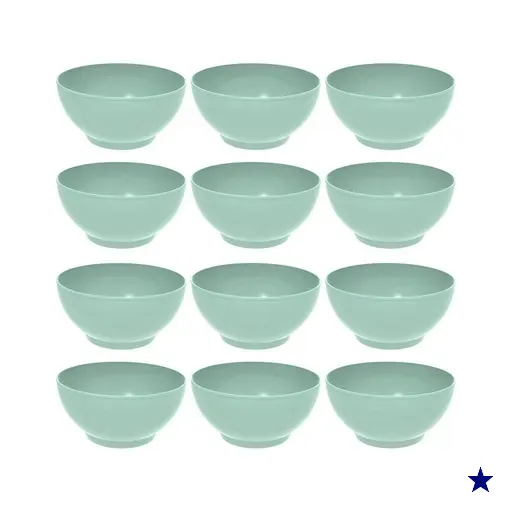 Kit 12 Tigelas Grandes Crippa Travessas Servir 3,1L Verde Menta Salada…