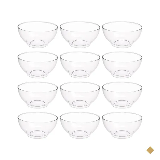 12 Tigelas Saladeiras Grandes Redondas 3,1L Transparente Servir Salada…