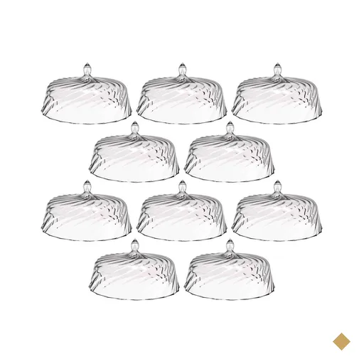 Kit 8 Cúpulas para Bolo de Plástico 30cm Transparente Tortas Doces…