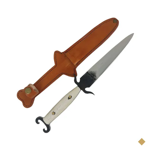 Punhal Tático Militar Adaga Pequena Artesanal Aço Cirúrgico 5' Cabo de Osso…
