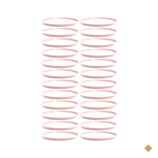 Kit 24 Bandejas Redonda Rosa Himalaia 28cm Servir Bar Restaurante Bubble Crippa