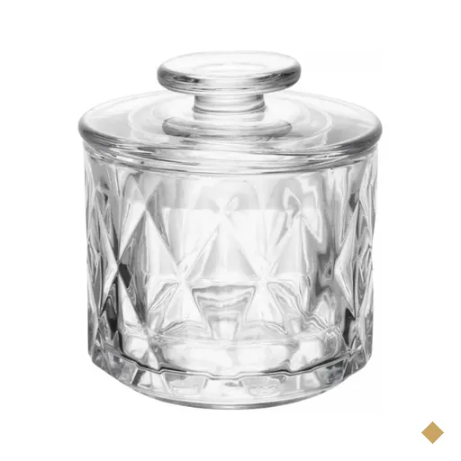 18 Peças Manteigueiras Francesas Diamond Lyor Vidro 8x9cm Mesa Posta