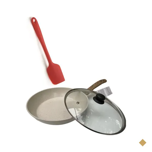 Frigideira Indução ceramico 24 cm Marmore - espatula e tampa