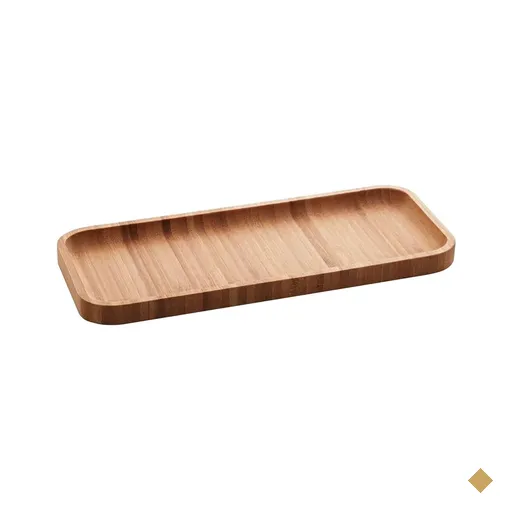 24 Petisqueiras Bandejas Retangulares de Bambu 28x11cm Lyor Hire Porta Petiscos