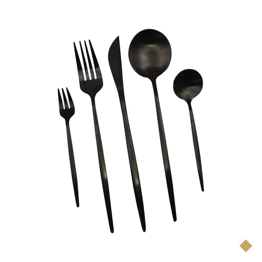 Faqueiro 30 Peças em Inox Berlin Kenya Preto