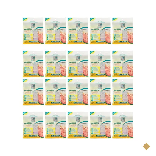 Kit 20 Sachês Anti Mofo Desumidificador Armários com Gancho