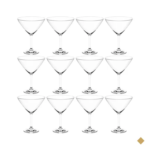 Conjunto 12 Taças de Cristal 210ml Dry para Martínis Drinks Coquetéis Haus…