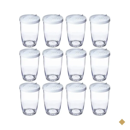 Kit 12 Farinheiras Porta Farofa Queijeira Temperos 350ml Branco Ou Plástico…