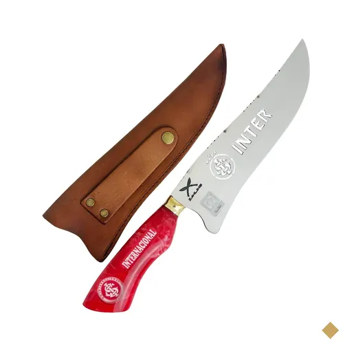 Faca Artesanal Internacional 10' Inox Cabo Resina Cortes Churrasco Carne Zanline