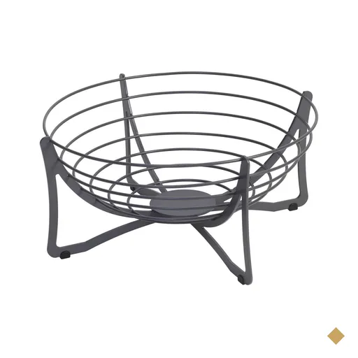 Fruteira de Mesa Preta Aramada Redonda 34,5cm Masutti Hélice Organize Cesta de…