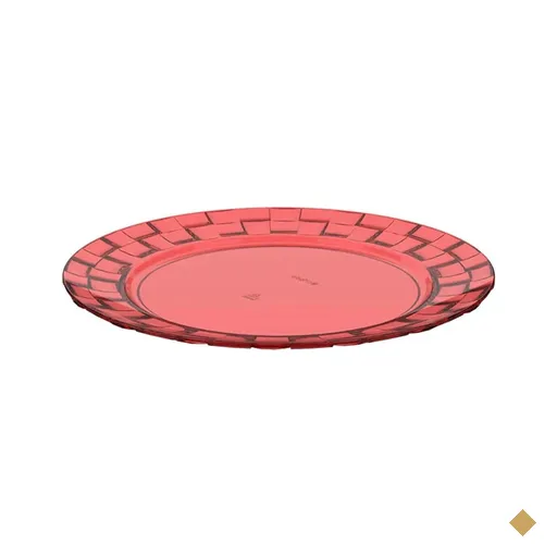 48 Pratos Vermelho 19cm Bandeja para Servir Mesa Posta Porções Aperitivos…