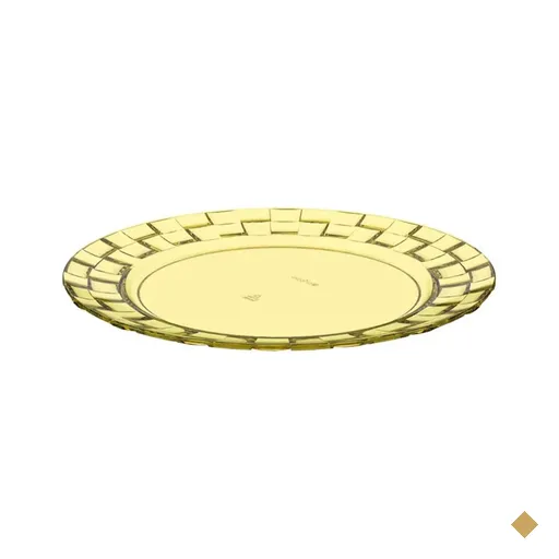 Kit 48 Pratos para Restaurantes Eventos 19cm Plástico Amarelos Servir Lanches…