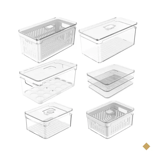 Kit 6 Organizadores De Geladeira Clear Fresh Porta Frutas Legumes Porta Frios E…