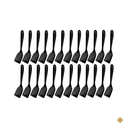 Kit 24 Espátulas Culinárias Retas Nylon Pretas Restaurante Lanchonete Kitch…