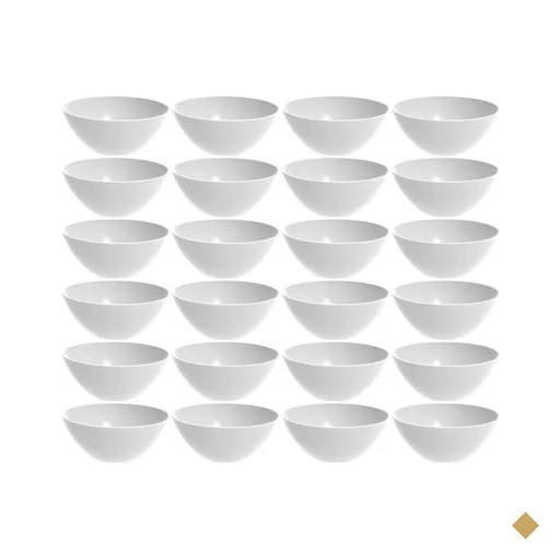 24 Tigelas Pequenas Brancas 2,3L Crippa Restaurante Buffet Salada Sobremesa…