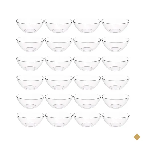 24 Tigelas Transparentes para Servir 2,3L Crippa Restaurante Buffet Salada…