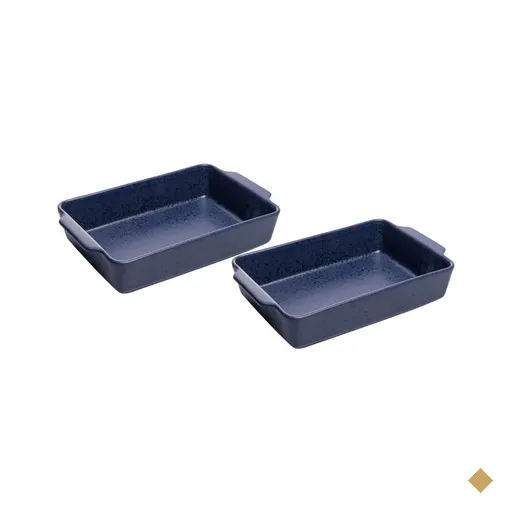 Kit 2 Travessas Refratárias Cerâmica Wolff Mist Azul Matte 36cm Assadeira…