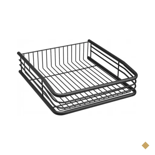 Gaveta Aramada 57x47x13cm Preta Deslizante Fruteira Inox Masutti Copat Cozinha