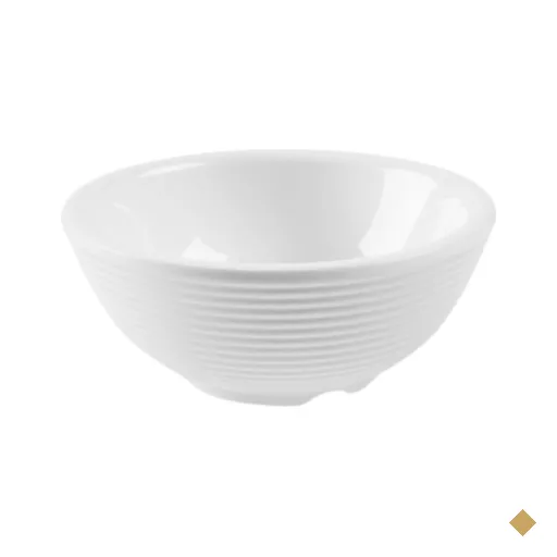 Kit 24 Bowls de Melamina 90ml Branco com Relevo Ramekin Shimeji Molhos Shoyu
