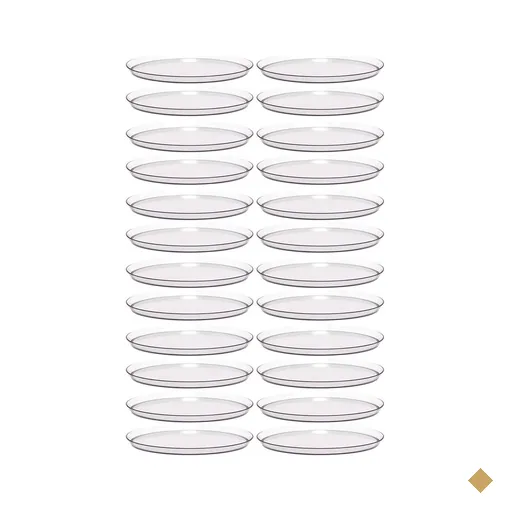 24 Bandejas Redonda 28cm Glassy Crippa Transparente Servir Restaurante Bar…