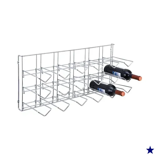 Adega 18 Garrafas Aramada Suporte para Garrafa de Vinho de Parede 23x65,5x34cm…