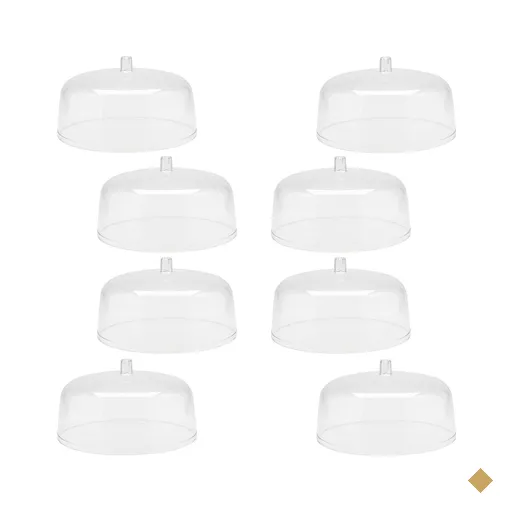 Kit 8 Cúpulas para Prato de Bolo 30cm Padaria Tortas e Doces