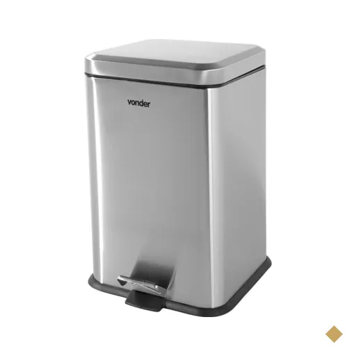 Lixeira Retangular 20l Inox Vonder