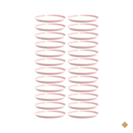 Kit 24 Bandejas Redonda 34cm Servir Rosa Himalaia Bubble Crippa Bar Restaurante 