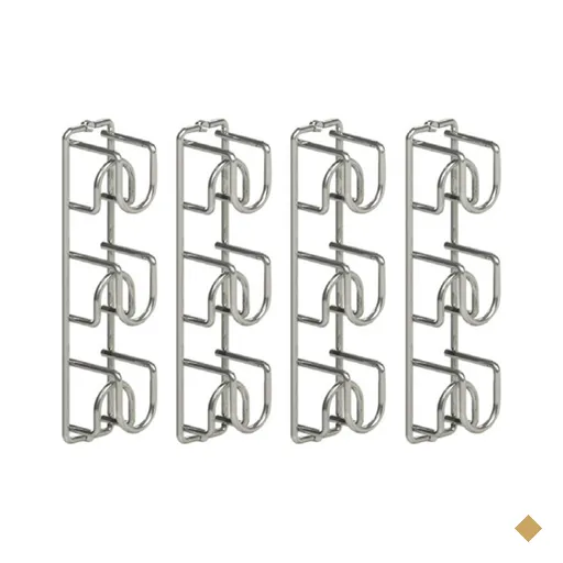 Kit 4 Suporte para 3 Garrafas de Vinho cada Adega de Parede Aramado Masutti Cube