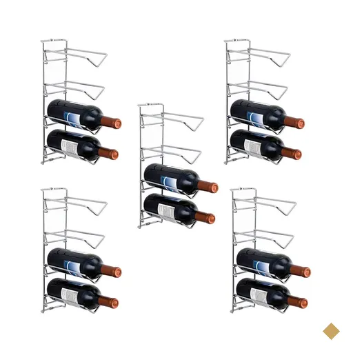 Kit 5 Suportes para Garrafas de Vinho Adegas de Parede Arama