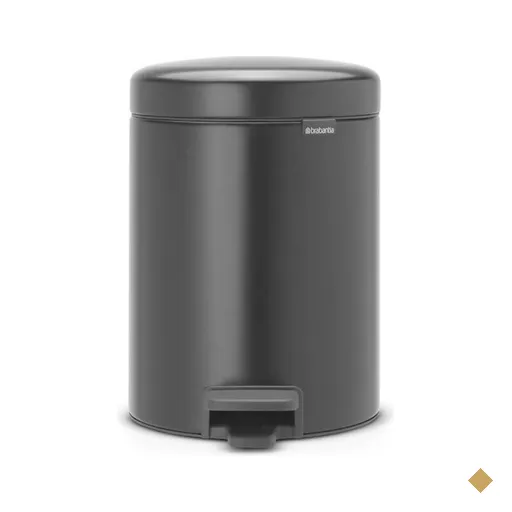 Lixeira em Aço 5 Litros New Icon Brabantia Preta